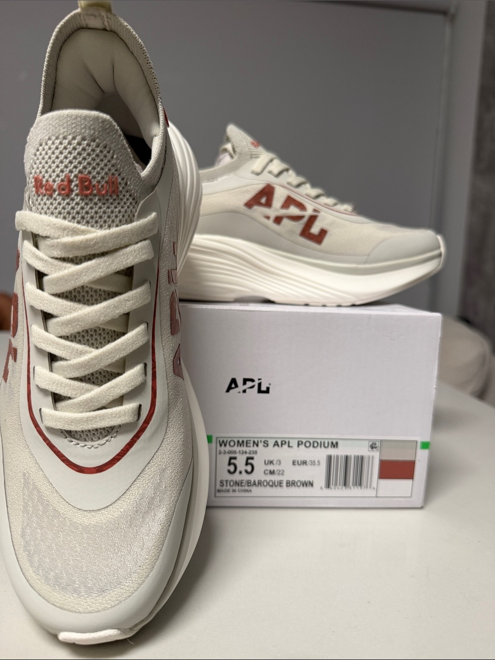 APL Women’s Podium Trainer in Stone with Baroque Brown Accents